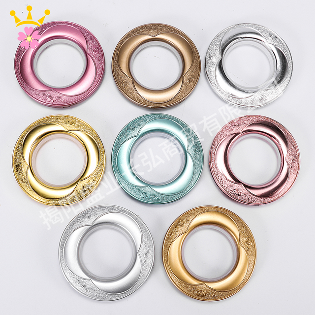 Wholesale Curtain Accessories Colorful Wear Durable Plastic Curtain Ring Eyelet New Eyelets Made in China