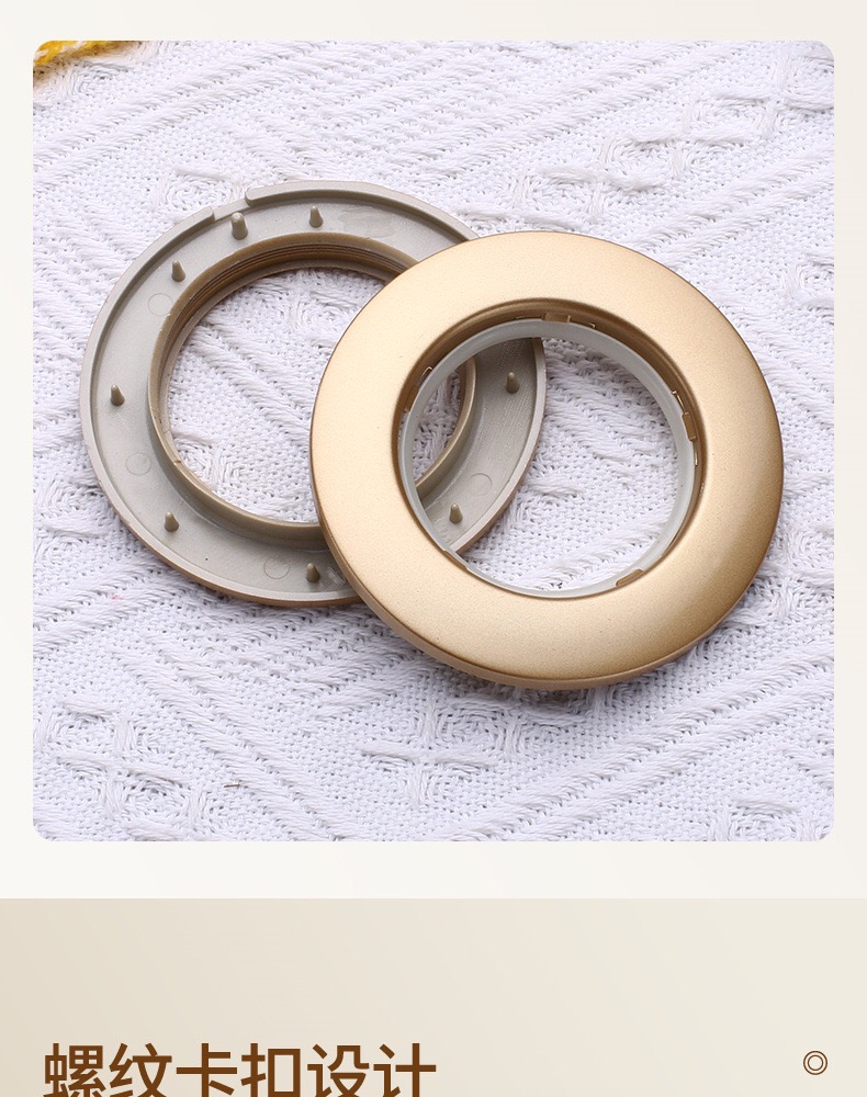 Stylish Modern Plastic Hotel And Home Curtain Ring Silent Perforated Art Hanging Roman Ring for Decorative Purpose