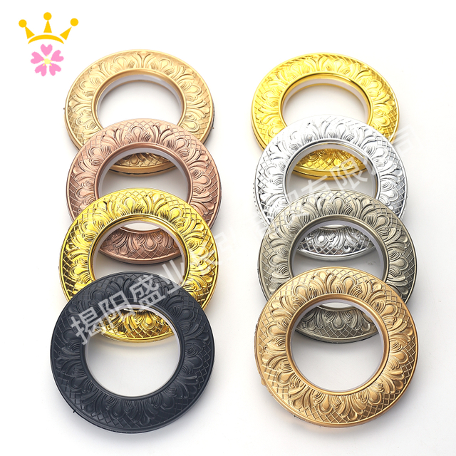 Production Wholesale Curtain Accessories Colorful Wear Durable Plastic Curtain Ring Eyelet Curtain Hole Ring Plastic
