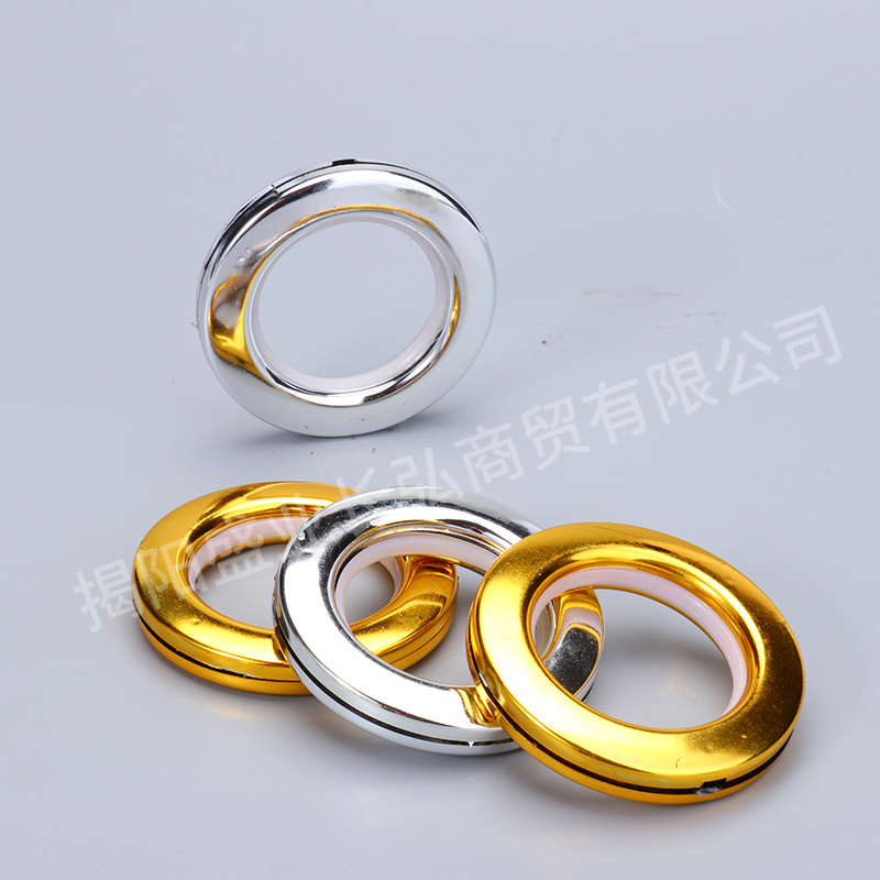 Roman Rod Fittings Good Sales Eyelets Rings New Design Curtains Accessories Curtain Rings Plastic Curtain Rings Eyelet