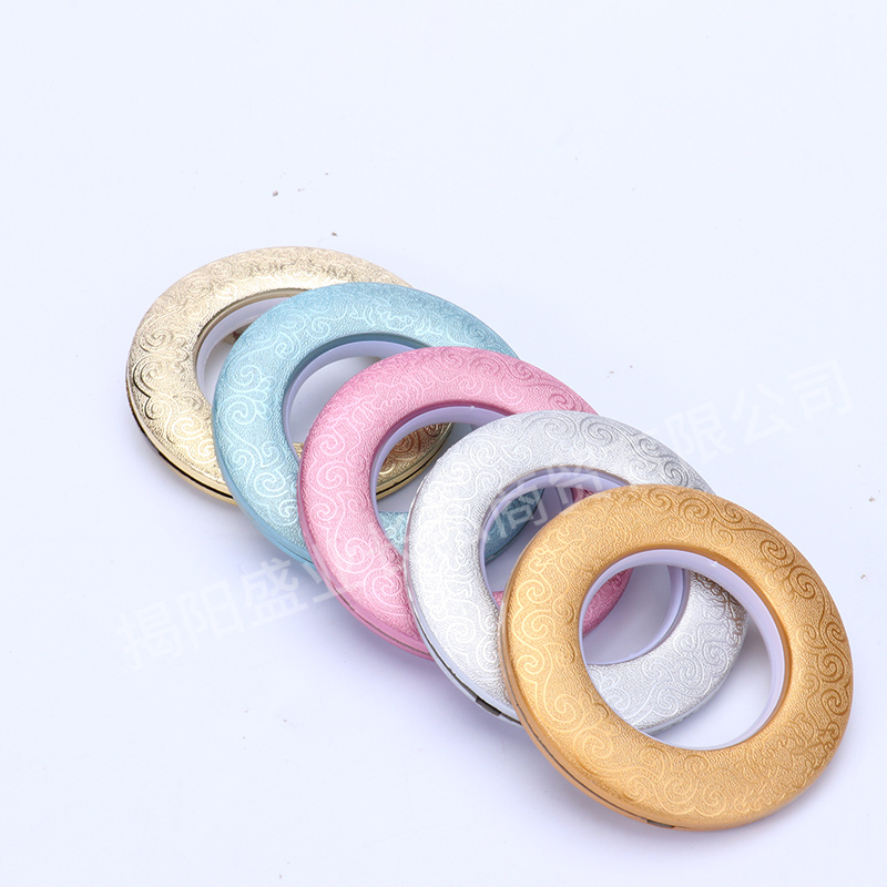 Production Wholesale Curtain Accessories Colorful Wear Durable Plastic Curtain Ring Eyelet Eyelet Curtain Rings