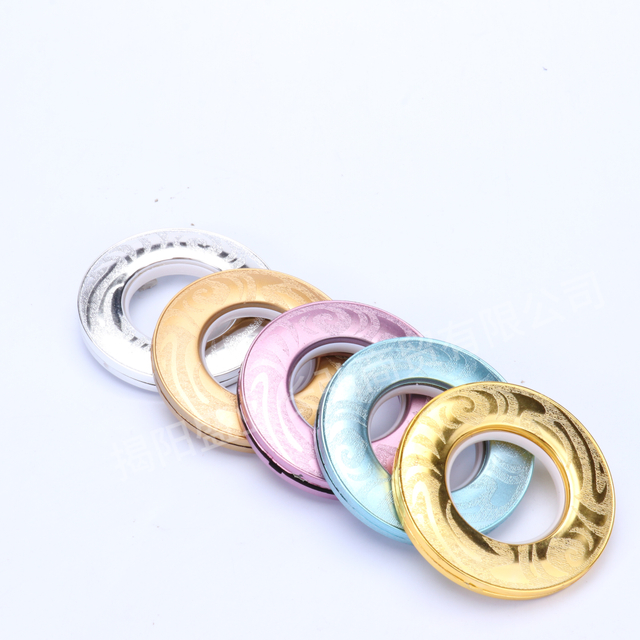 Production Wholesale Curtain Accessories Colorful Wear Durable Plastic Curtain Ring Eyelet Plastic Curtain Rings New Eyelets