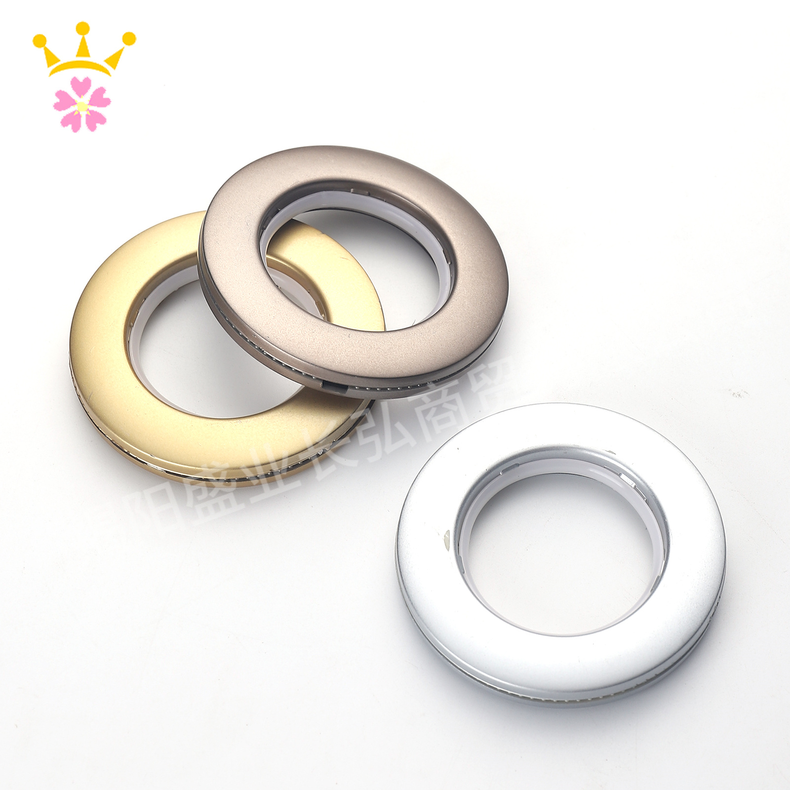 75Stylish Modern Plastic Hotel And Home Curtain Ring Silent Perforated Art Hanging Roman Ring for Decorative Purpose